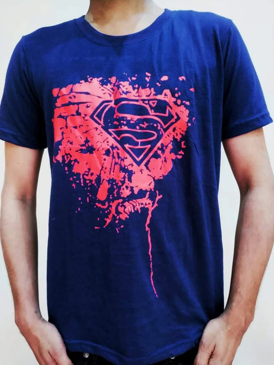 Blue Superhero Men's T-Shirt