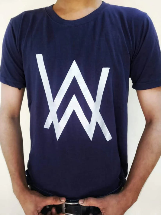Blue WW Print Men's T-Shirt