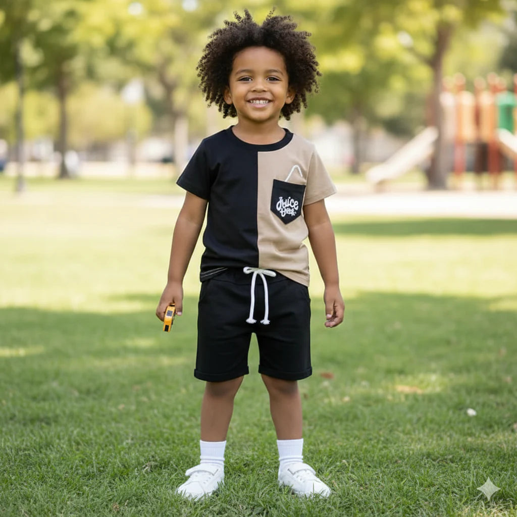 Kids Trending Print T-Shirt & Shorts Set