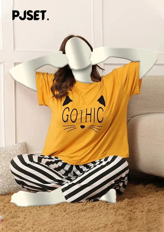 Gothic Printed Night Suit