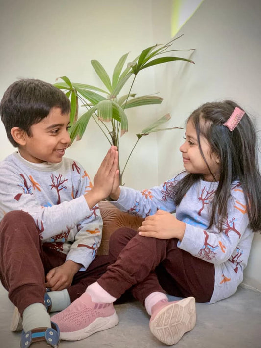 Grey Tree and Swamp Dear Kids Wear