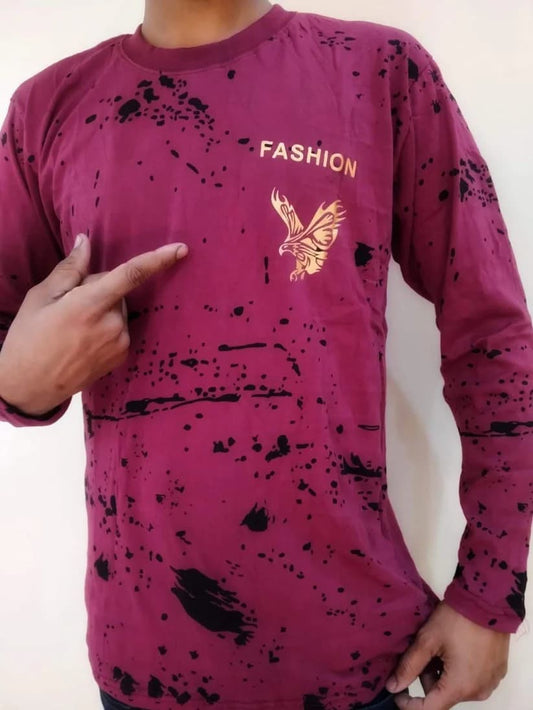 Maroon Eagle Full Sleeve Men's T-Shirt