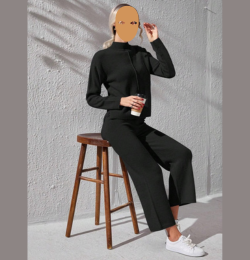 Winter Black Basic 2 PC Co-Ord Set