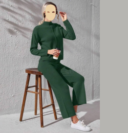 Winter C-Green Basic 2 PC Co-Ord Set