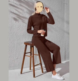 Winter Brown Basic 2 PC Co-Ord Set