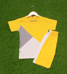 Yellow Panel Kids Short Set (Each)