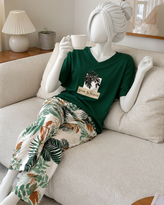 Garden Rest Printed Night Suit