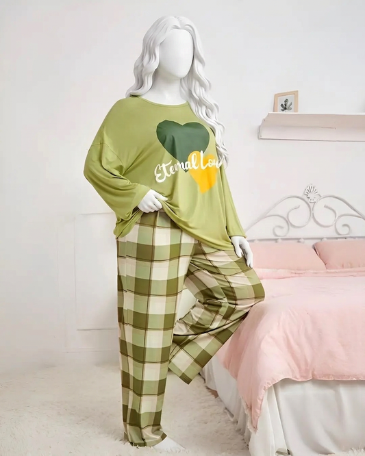 Soft & Comfortable External Love Print Night Suit