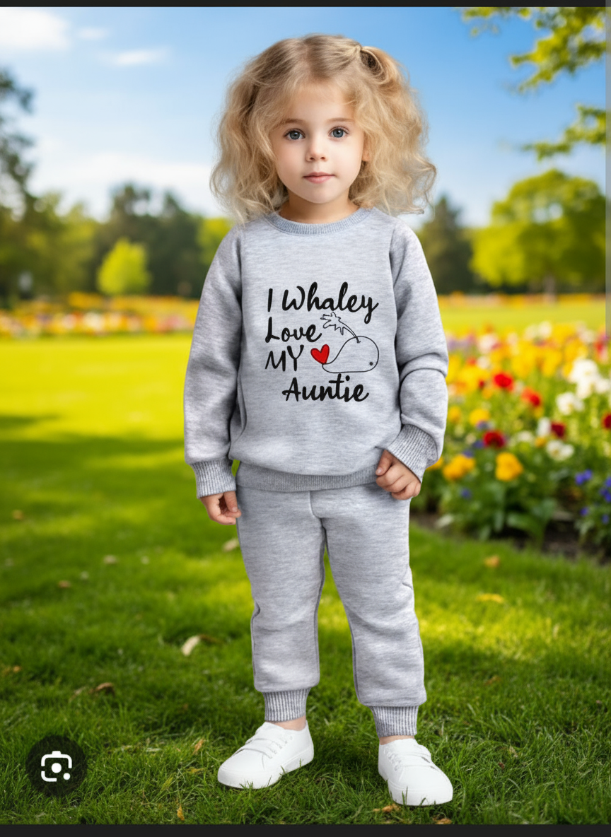 Grey I Whaley Love Me Printed Kids Winter Suit ( Each )