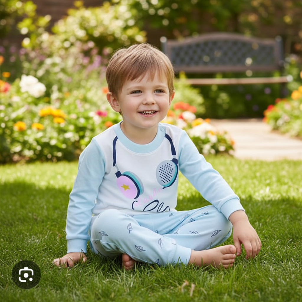 Sky Headphone Printed Kids Winter Suit ( Each )