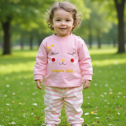 Pink Eyes Printed Kids Winter Suit ( Each )