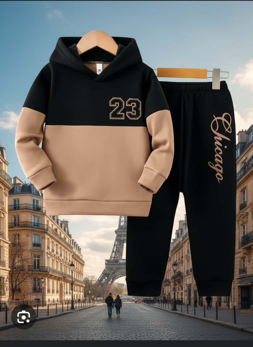 Brown Panel 23 Sport Printed Kids Winter Suit ( Each )