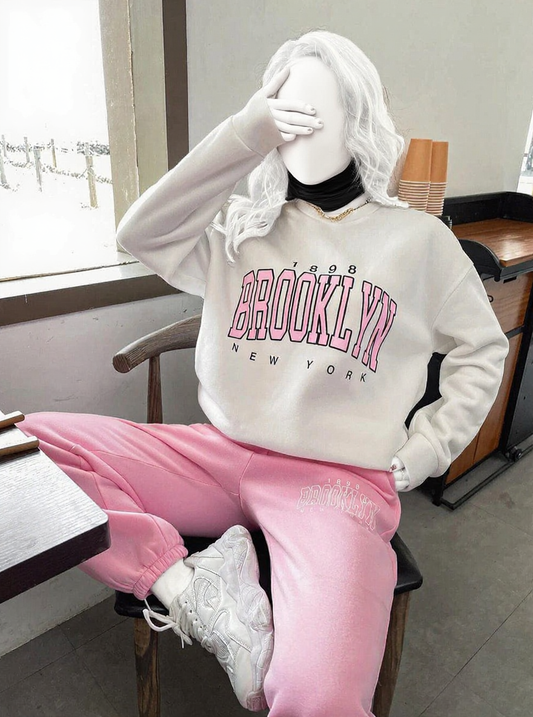 Winter Pink Brooklyn Printed Co-Ord Set For Women