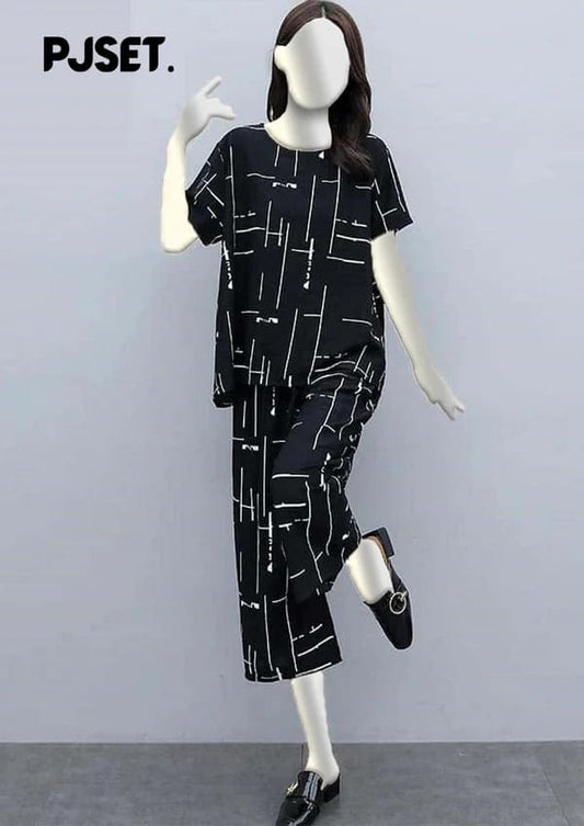 Black Capri Night Suit