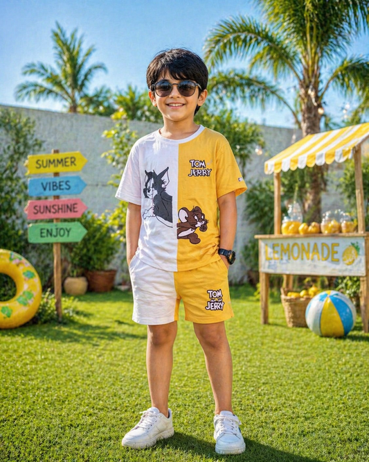 Yellow Tom & Jerry Short set