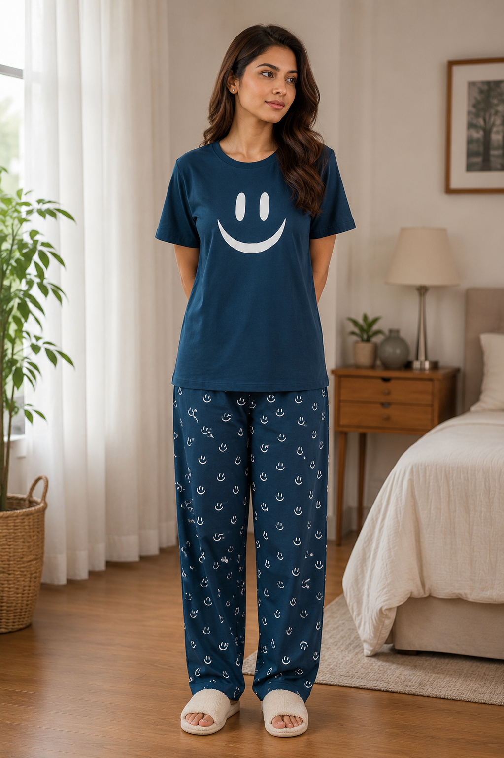 C-Green Smile Printed Suit Free Sizes