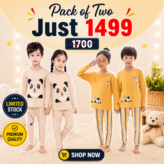 Yellow Cat & Brown Bear Pack Of Two