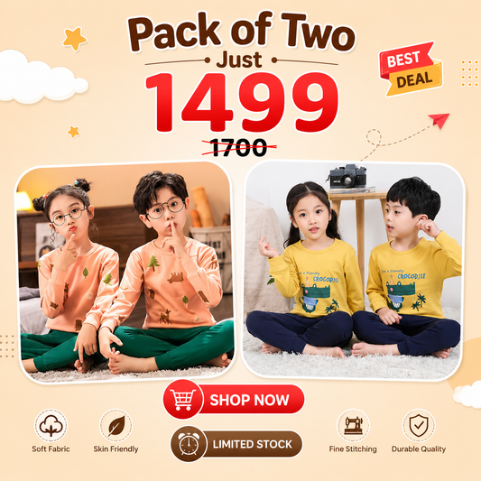 Tree Bear & Yellow Crocodile Pack Of Two