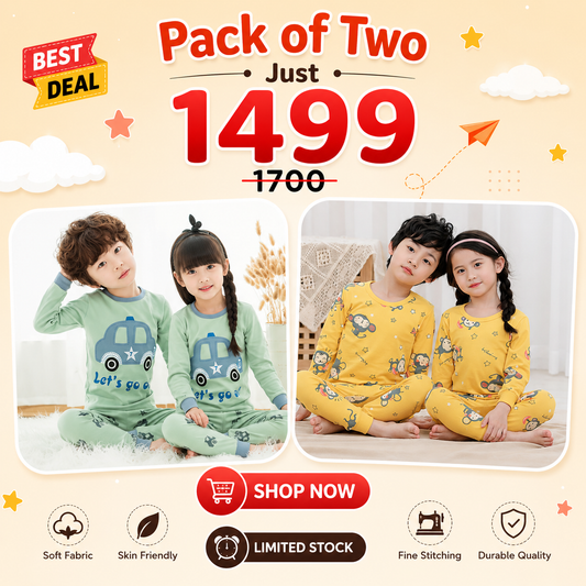 Yellow Monkey & Green Car Pack Of Two