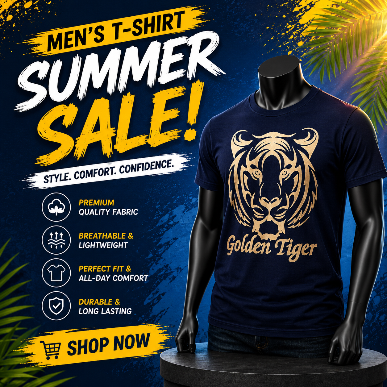 Golden Tiger Men’s T-Shirt