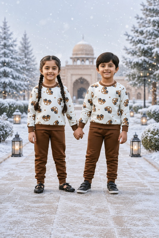 Brown Car Kids Winter Suit