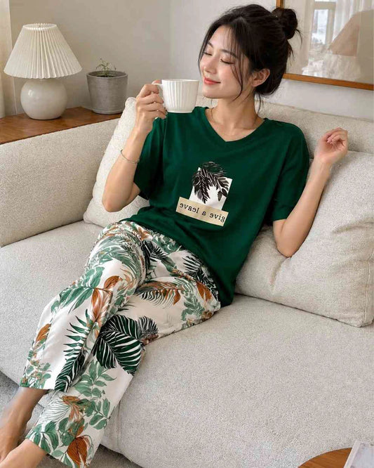 Garden Rest Printed Night Suit
