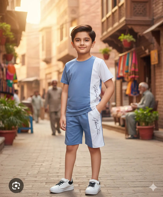 Sky Signature Printed Kids Short Set (Each)