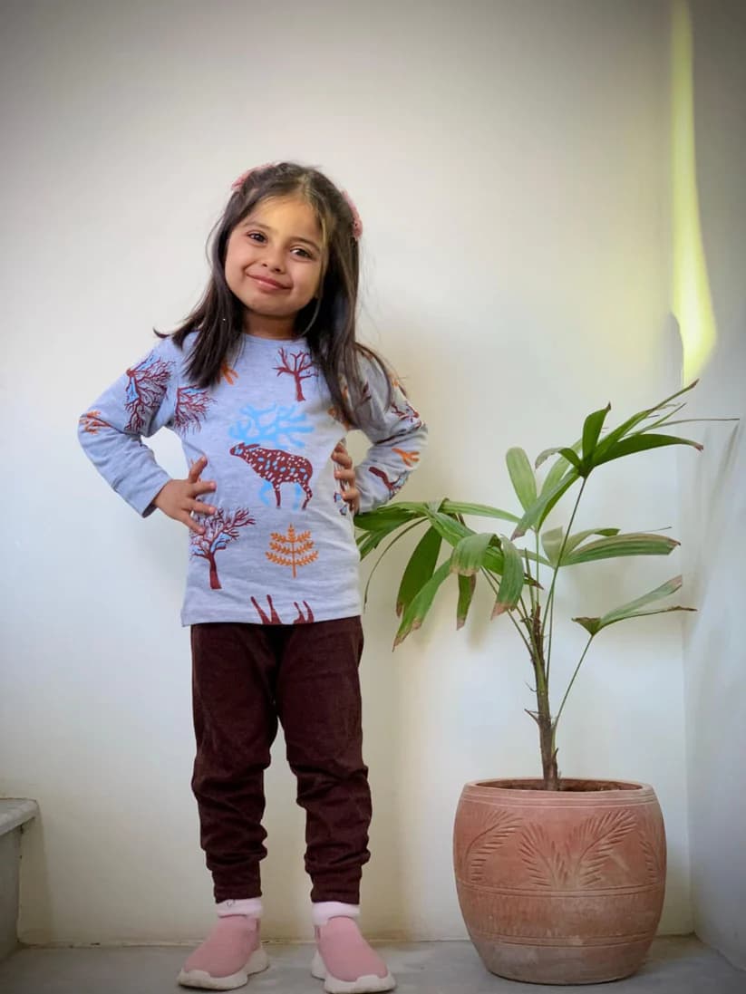 Grey Tree and Swamp Dear Kids Wear