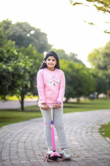 Fleece Fabric Pink Fox Printed Kids Winter Suit ( Each )