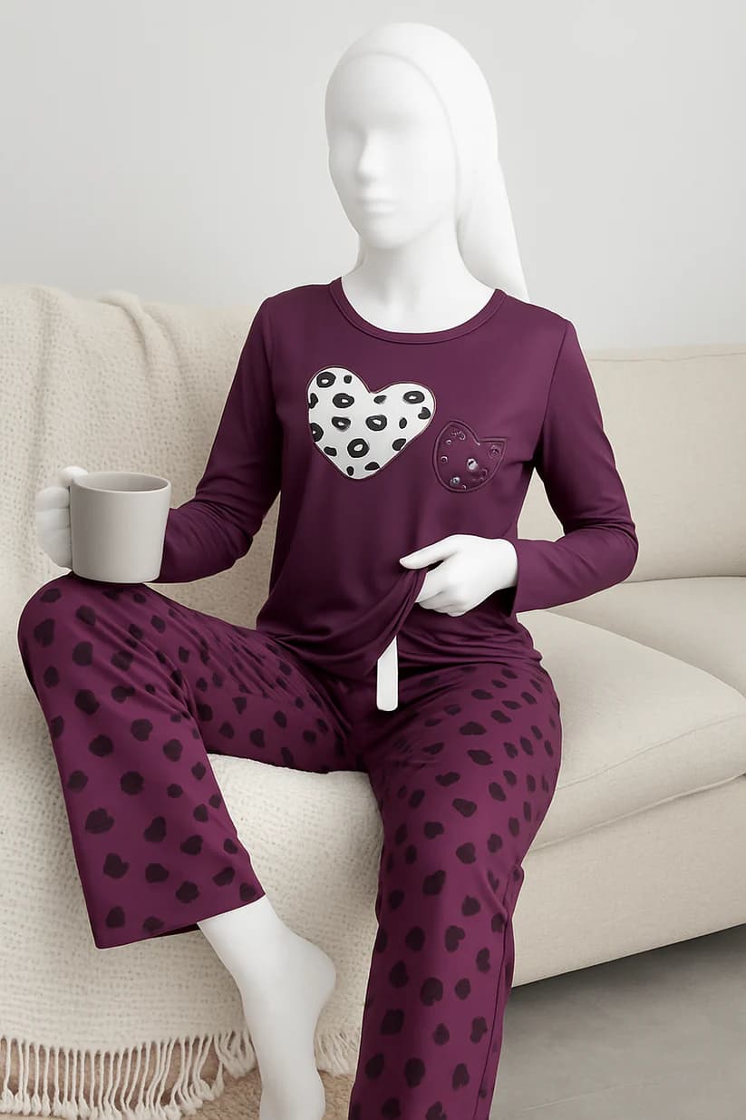 Leopard Skin Printed Night Suit