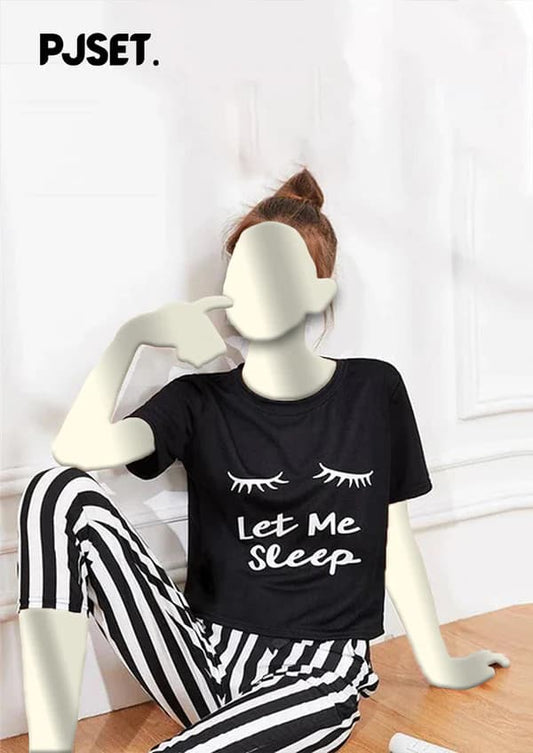 Let me Sleep  Printed Night Suit
