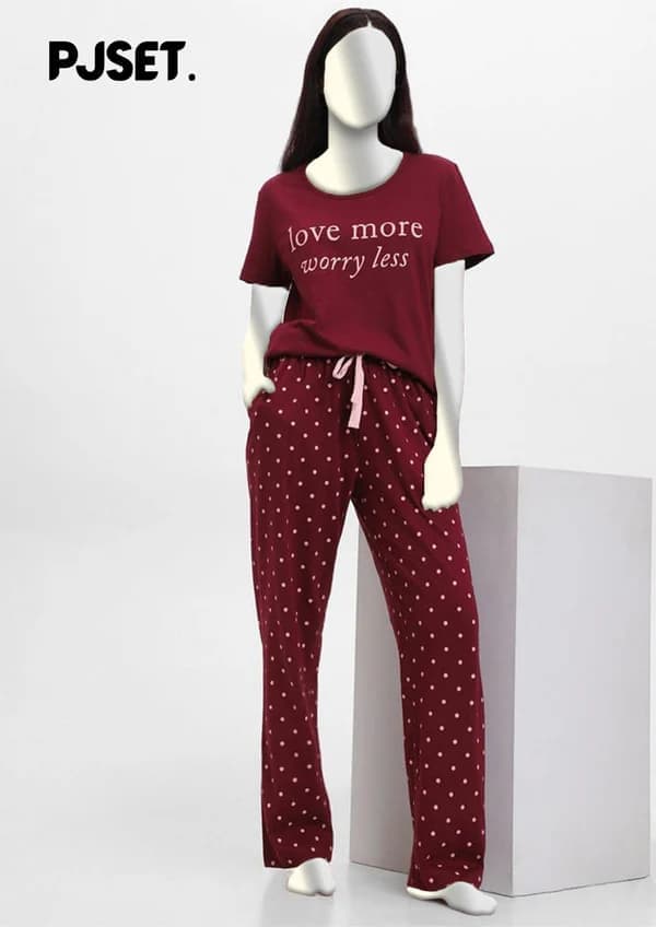 Love More Printed Night Suit