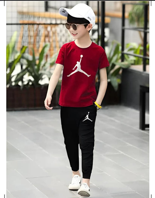 RED BASKIT TRACK SUIT