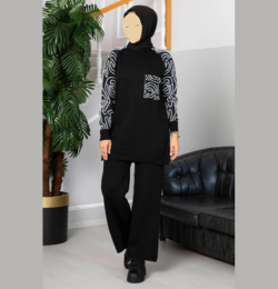 Winter Wood Printed Style Long Sleeves 2 PCs Co-Ord Set