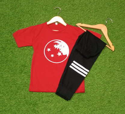 Red Moon Printed Half Sleeve Kids Suit (Each)