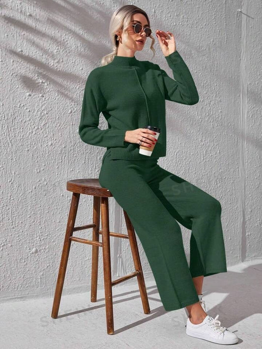 Winter C-Green Basic 2 PC Co-Ord Set