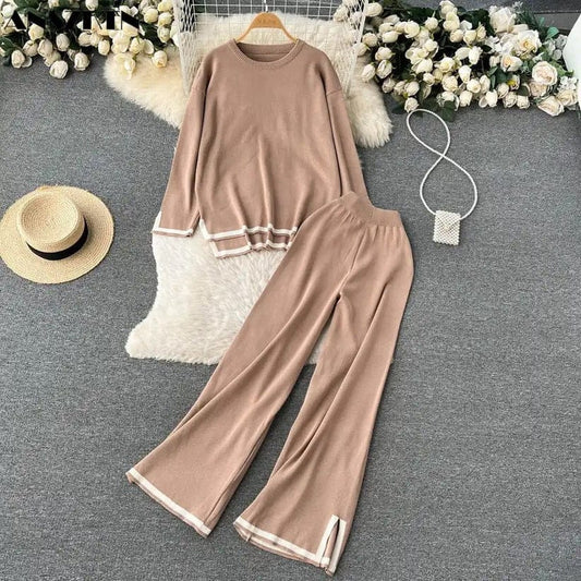 Winter Brown Full Sleeve With Plazzo 2 PC Co-Ord Set