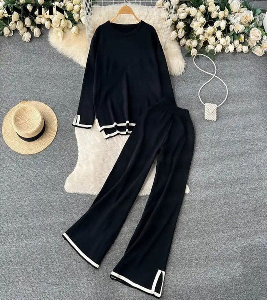Winter Black Full Sleeve With Plazzo 2 PC Co-Ord Set