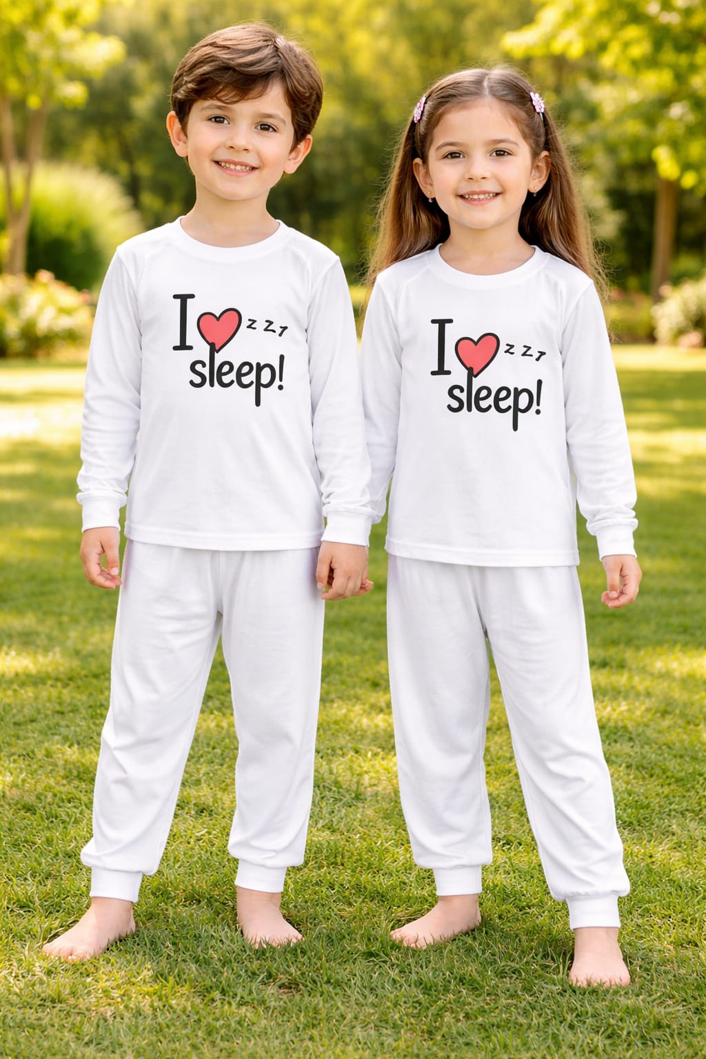 I Love Sleep Printed Half Sleeve Kids Suit