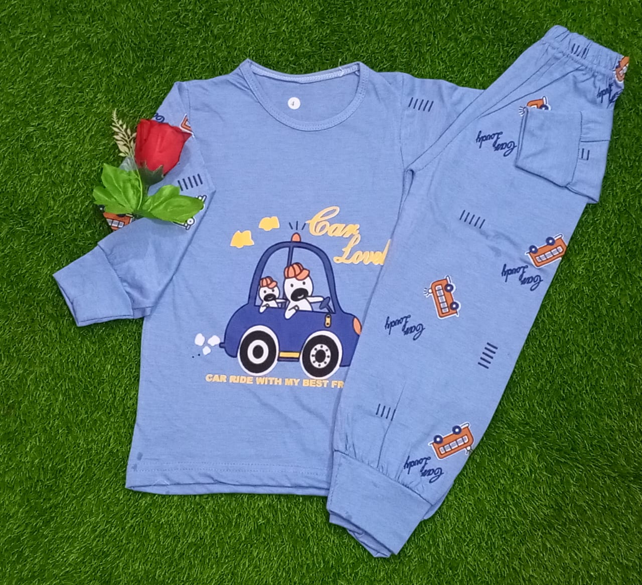 Blue Car Kids Wear