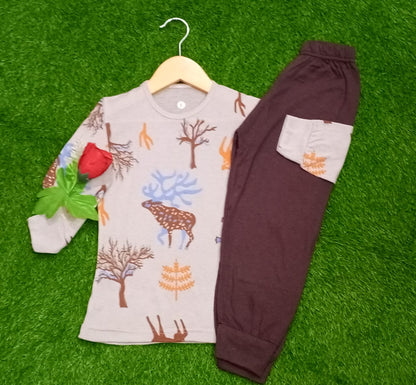 Grey Tree and Swamp Dear Kids Wear