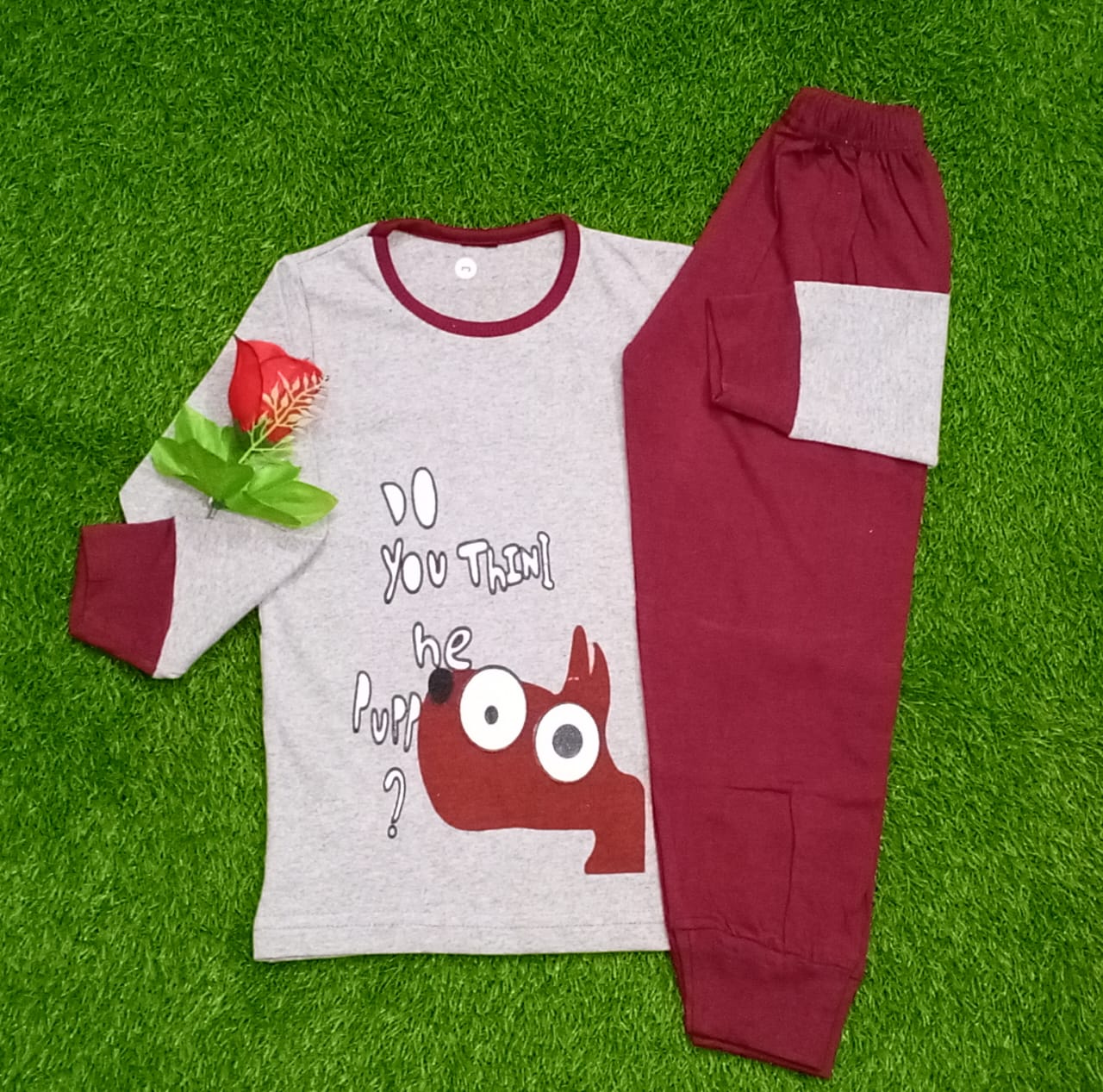 Grey Cute Kids Wear