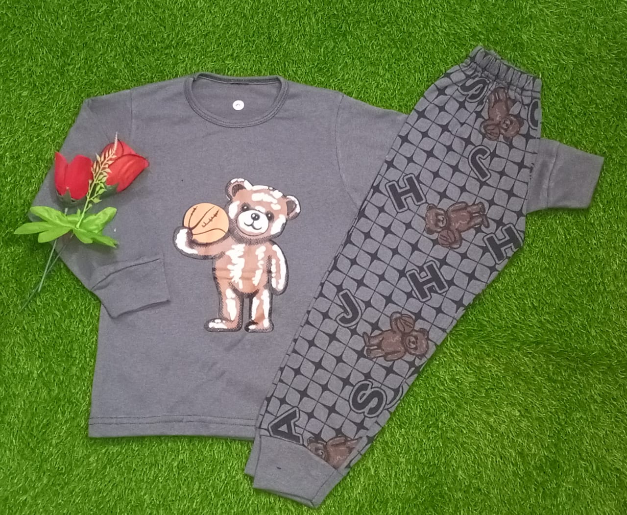 Grey Basket Bear Kids Wear