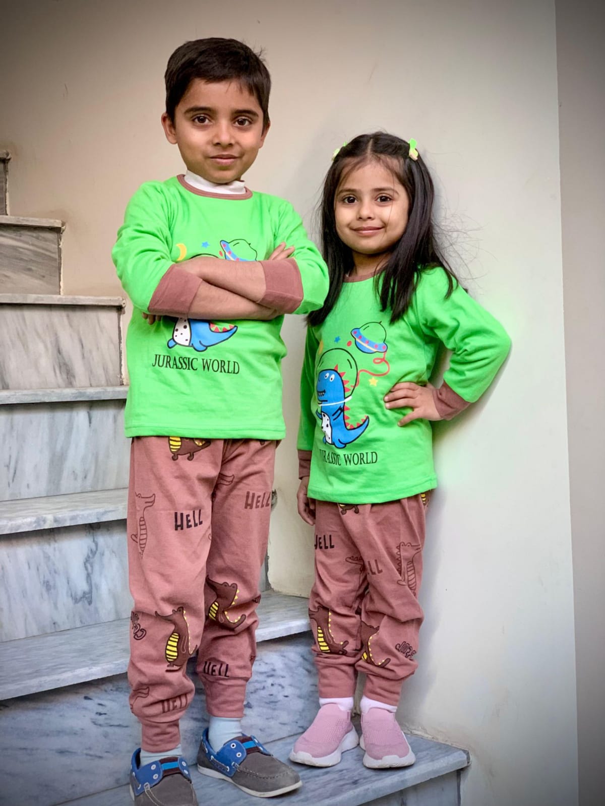 Green Blue Dragon Kids Wear