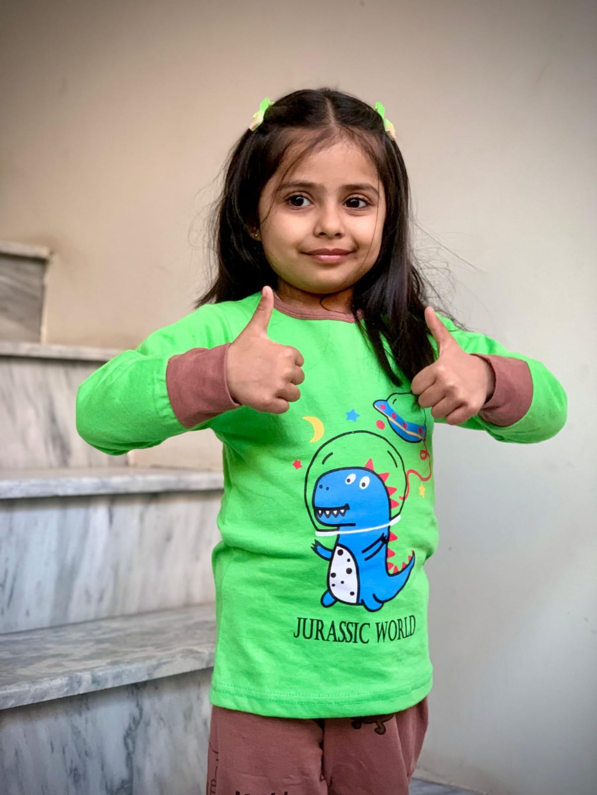 Green Blue Dragon Kids Wear