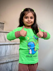 Green Blue Dragon Kids Wear