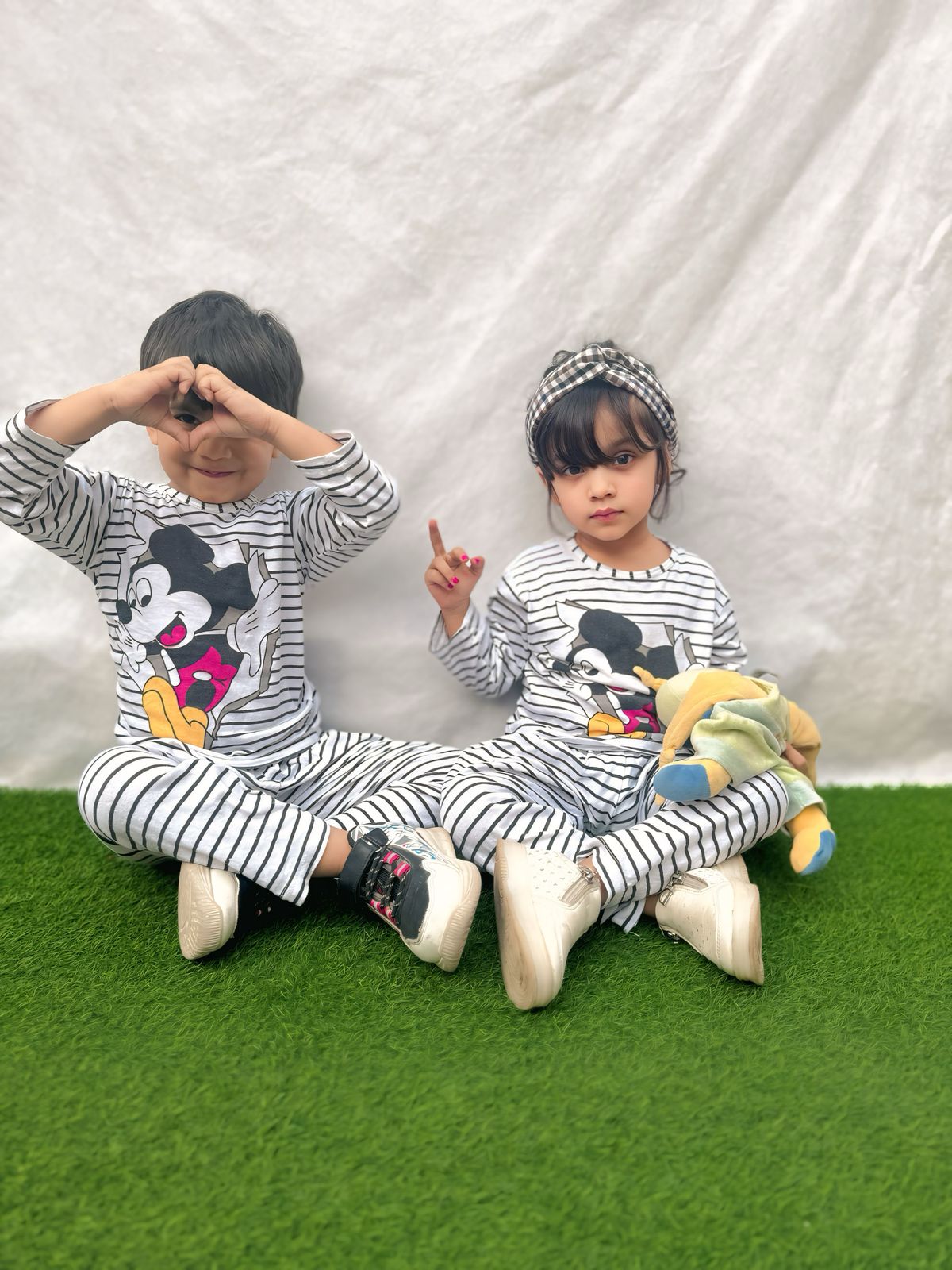 Black Line Mickey  Kids Wear