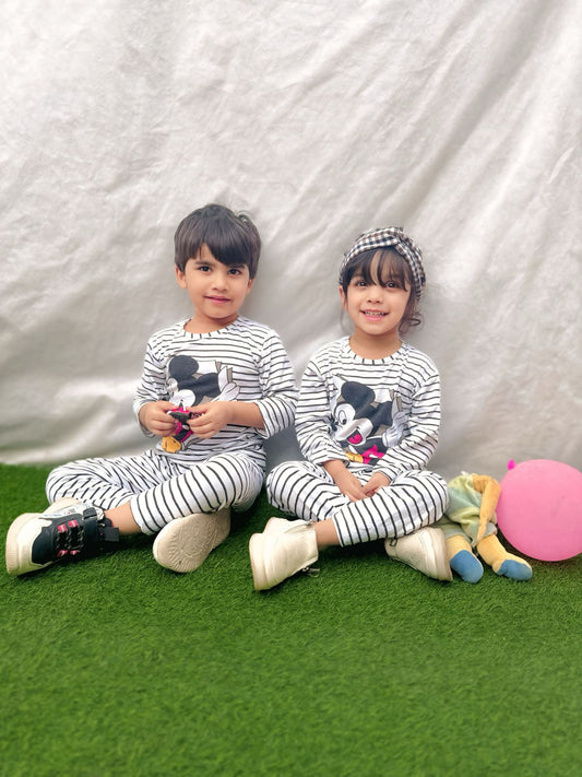 Black Line Mickey  Kids Wear