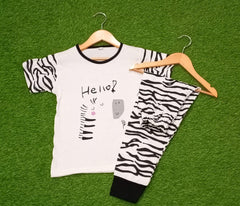 Hello Zebra Half Sleeve Kids Suit (Each)
