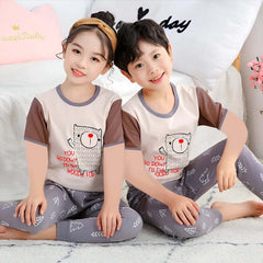 You Good Cat Printed Half Sleeve Kids Suit (Each)